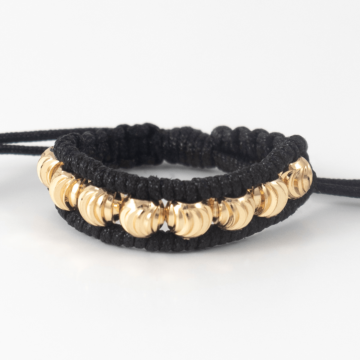 Anillo Tejido Carril 4mm Italo negro - Vibrantto Joyería - AT1018