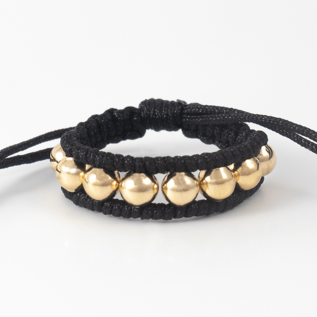 Anillo Tejido Carril 4mm liso negro - Vibrantto Joyería - AT1013