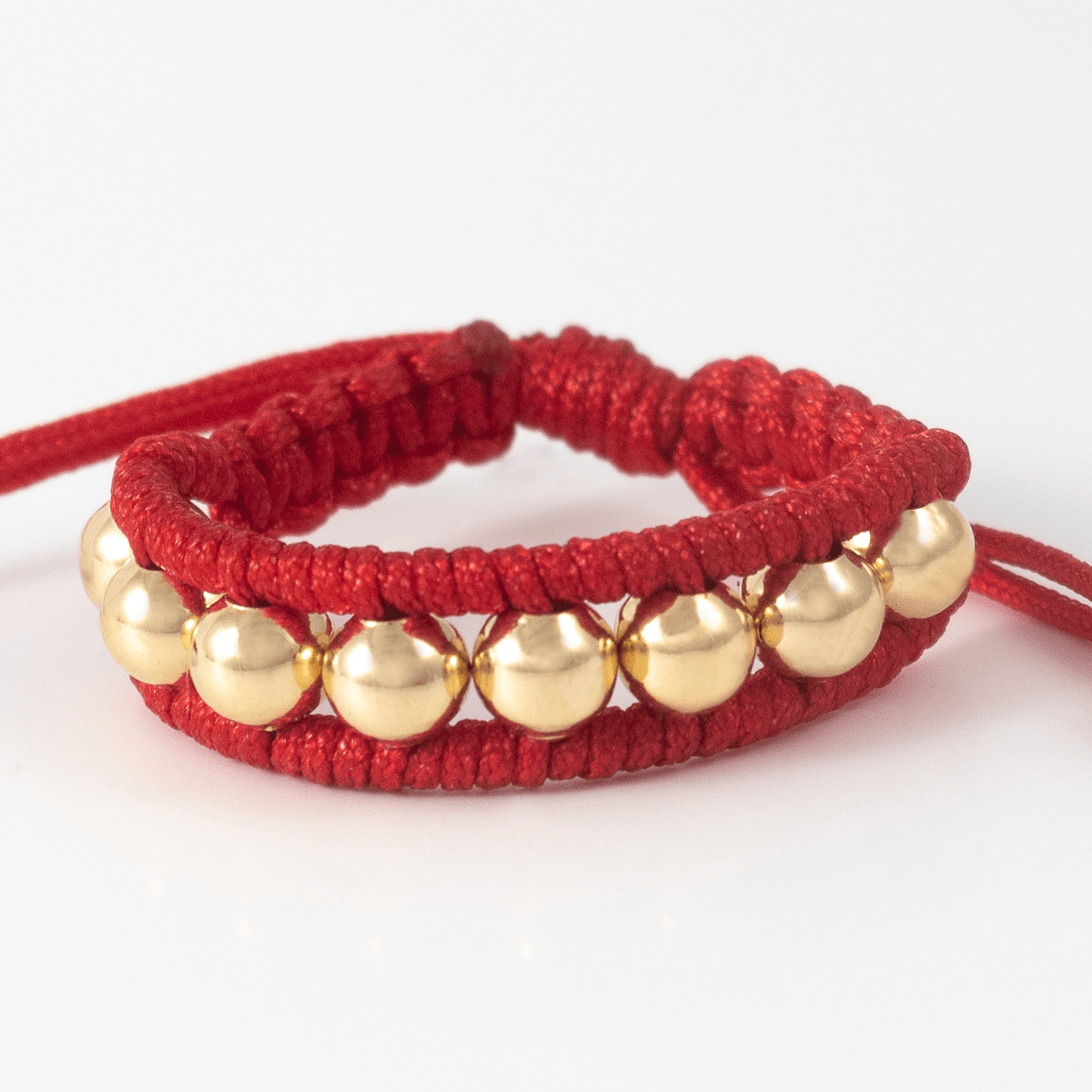 Anillo Tejido Carril 4mm liso rojo - Vibrantto Joyería - AT1014