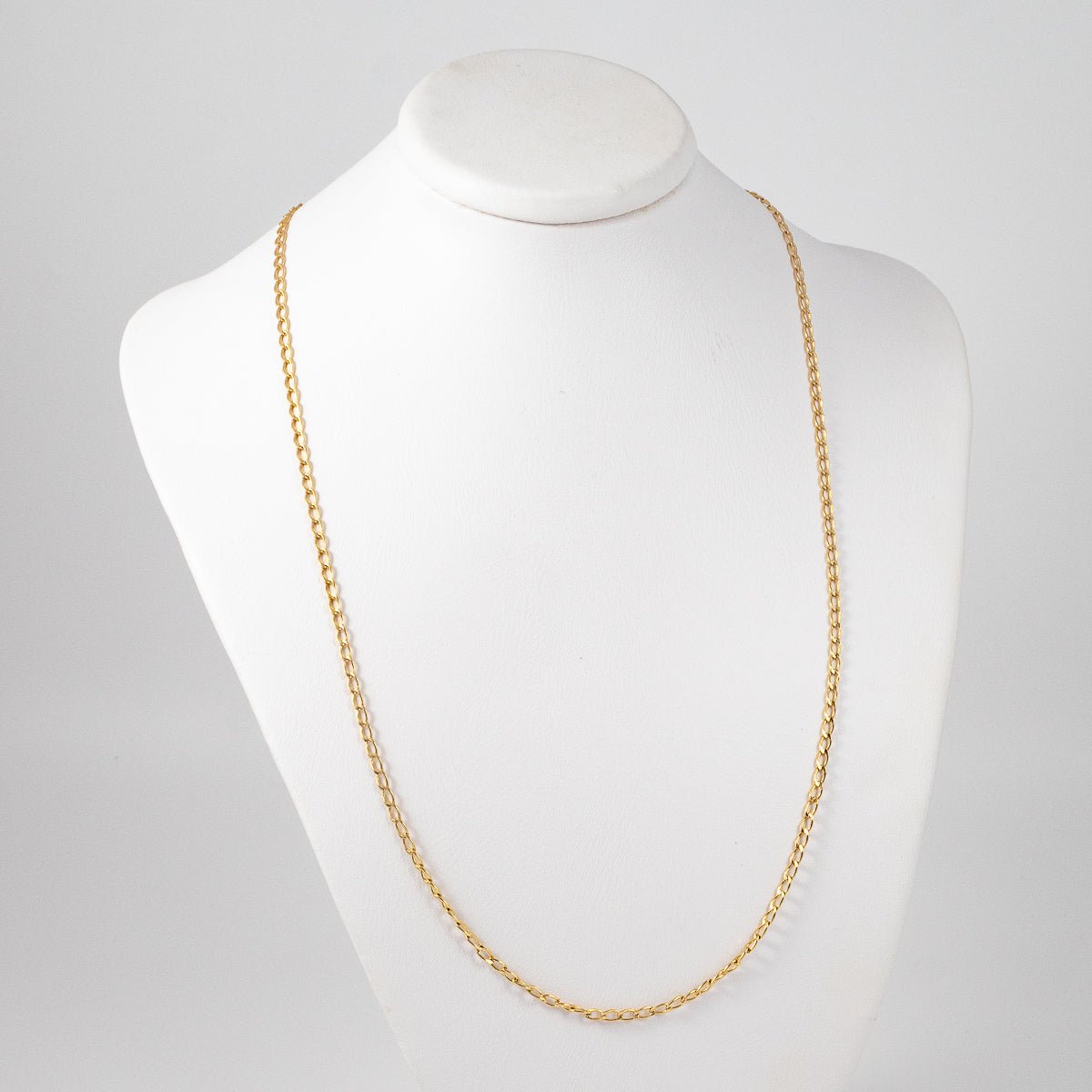 Cadena Cubana Mini Alargada 3mm - 60cm - Vibrantto Joyería - OC48556