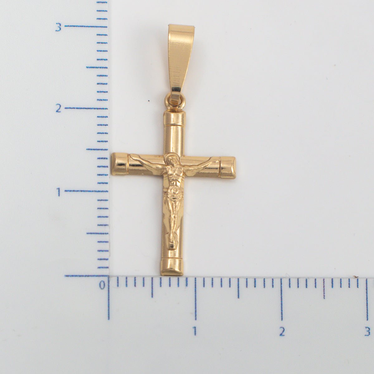 Dije Cruz Cristo Tubular Pequeña - Vibrantto Joyería - OC26136