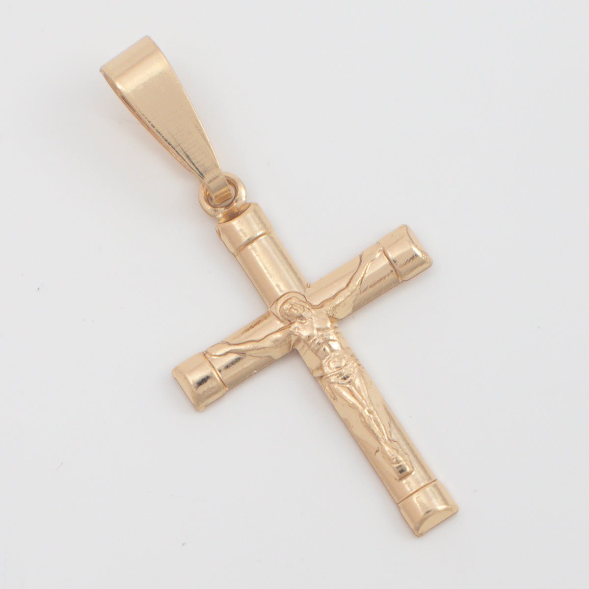 Dije Cruz Cristo Tubular Pequeña - Vibrantto Joyería - OC26136