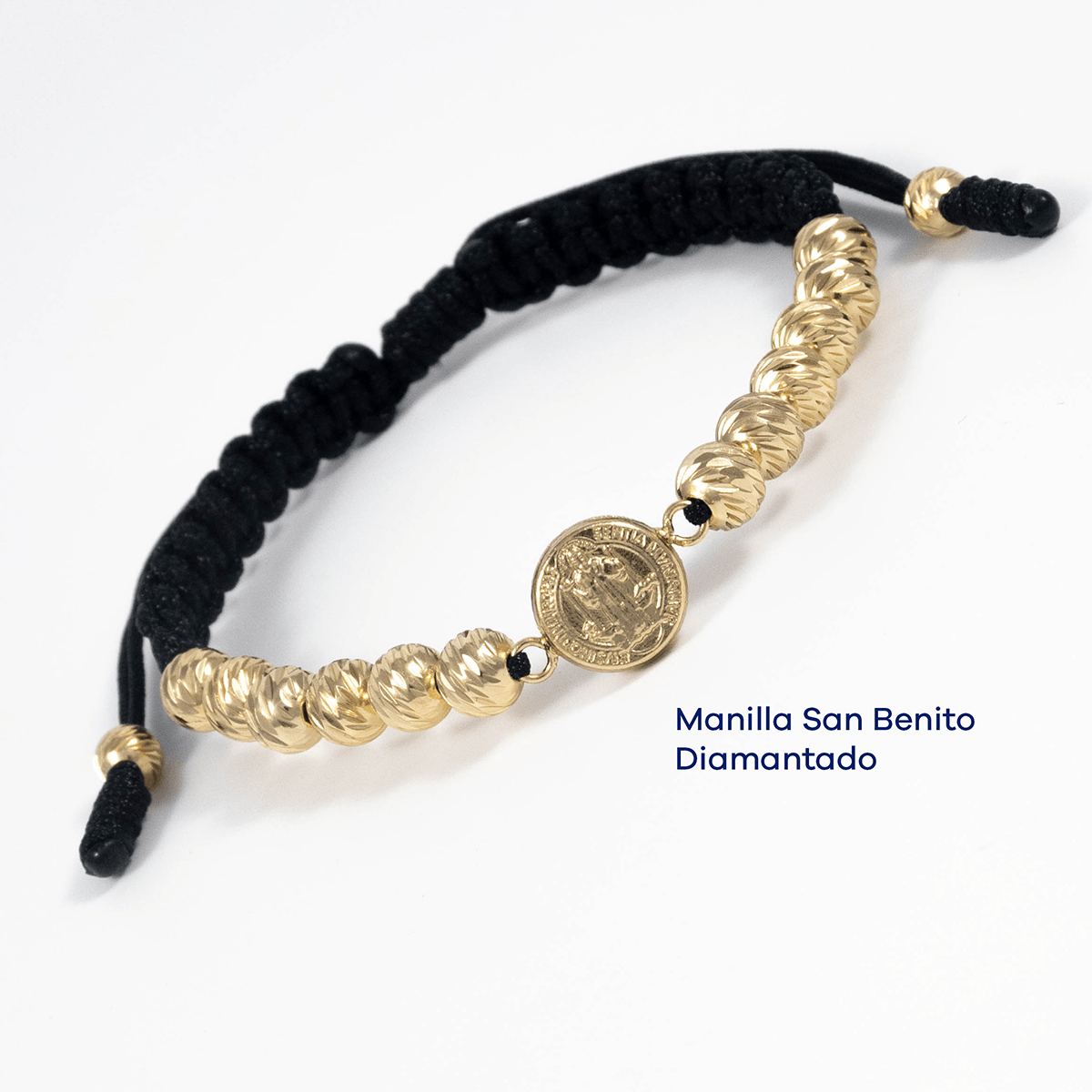 Manilla Medalla San Benito Diamantado - Vibrantto Joyas y Accesorios - MU3055