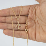 Set Avión (cadena con dije) - Vibrantto Joyería - OC46033 - OC27521