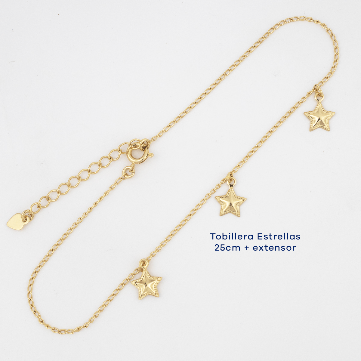 Tobillera Estrellas 25cm + ext - Vibrantto Joyas y Accesorios - TOB40