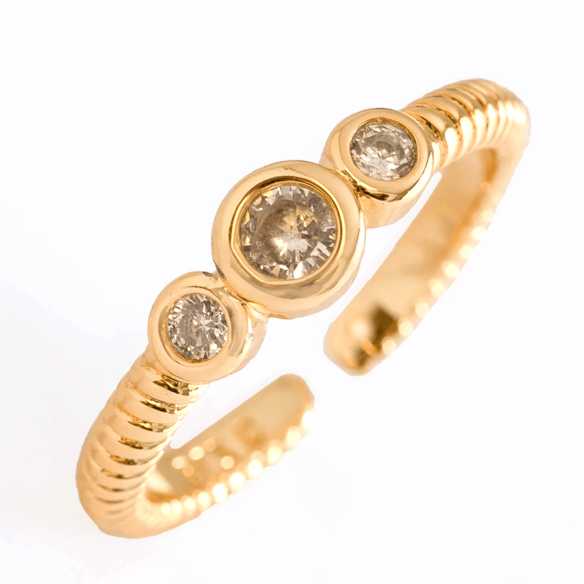 Anillo Ajustable Tri Circon - Vibrantto Joyería - 13054