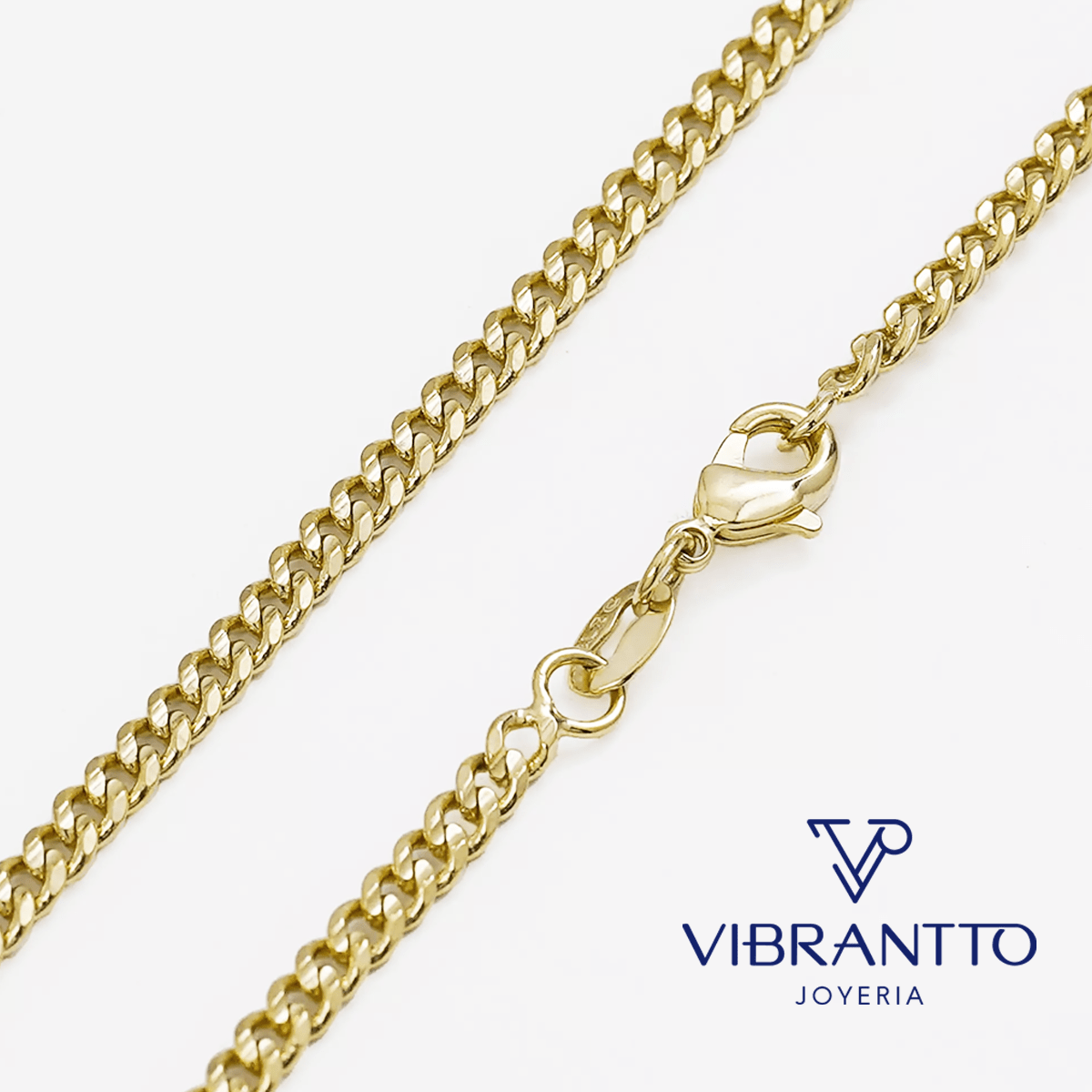 Cadena Cubana Eslabon U - Vibrantto Joyería