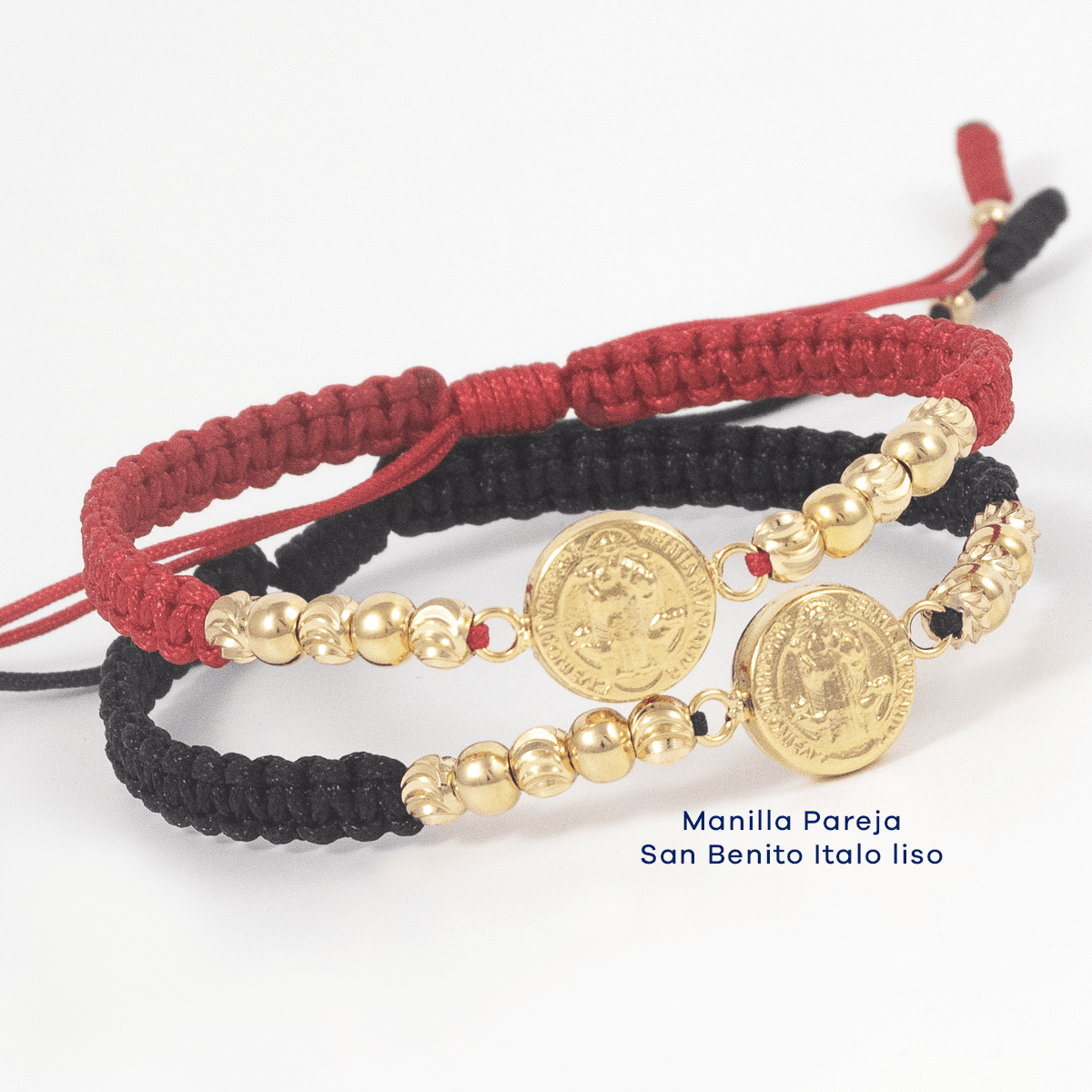 Manilla Pareja San Benito Italo Liso - Vibrantto Joyería - MP3013