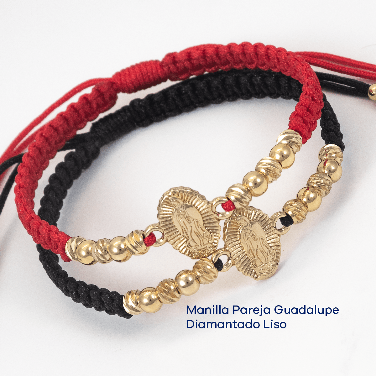 Manilla Pareja Guadalupe Diamantado Liso - Vibrantto Joyas y Accesorios - MP3034