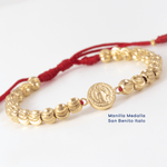 Manilla Medalla San Benito Italo - Vibrantto Joyería - MU3035