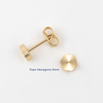 Topo Hexagono 5mm - Vibrantto Joyería - T731
