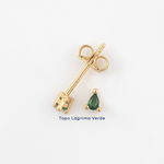 Topo Lagrima Verde - Vibrantto Joyería - T1204