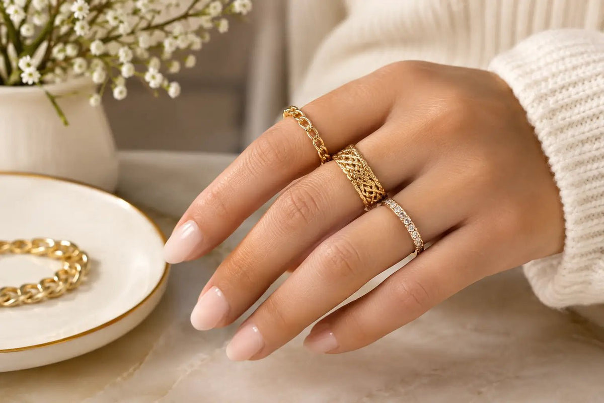 Anillos tejidos para mujer con estilo propio