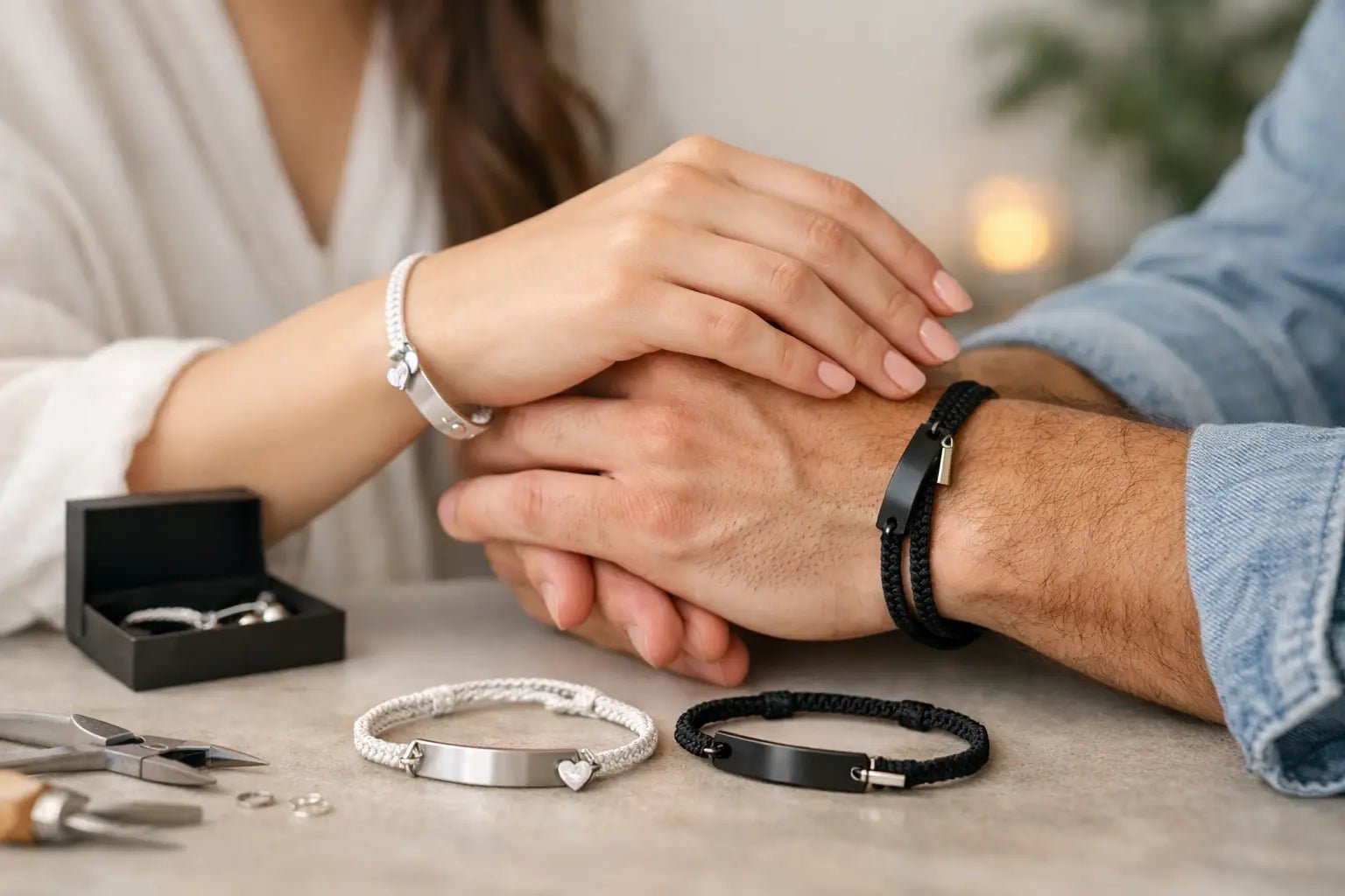 Cómo personalizar manillas para pareja con estilo