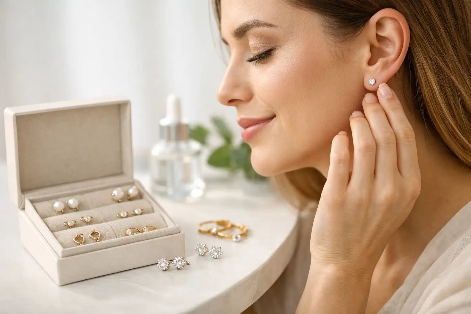 Cómo elegir aretes hipoalergénicos para mujer