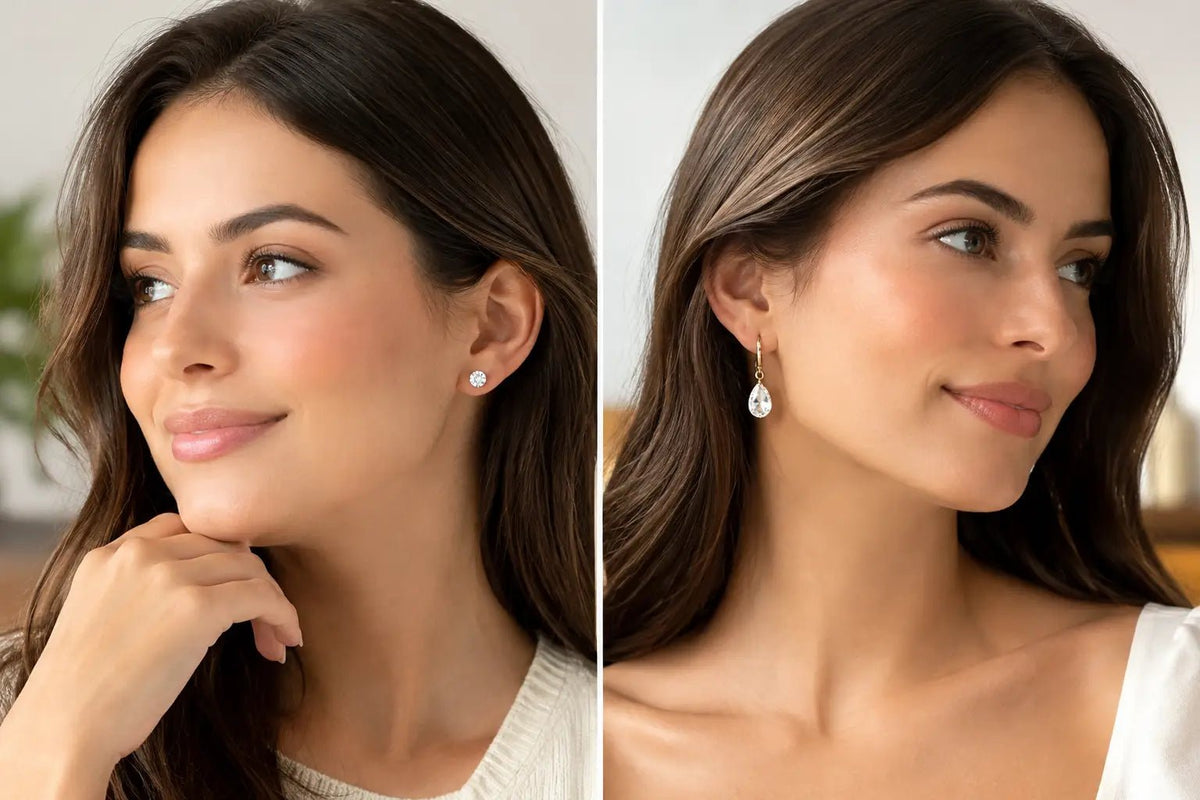 ¿Topitos o aretes colgantes diarios? Cuál elegir