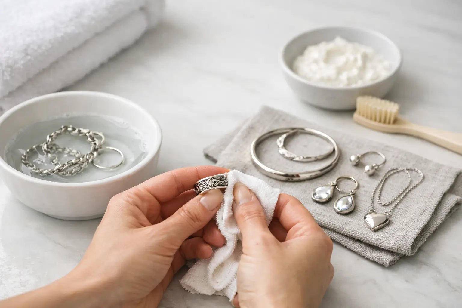 Cómo limpiar accesorios de plata sin dañarlos