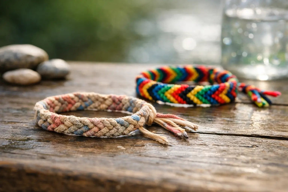 ¿Por qué las manillas tejidas pierden el color?