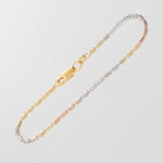 Pulsera Barril Tres Tonos 16 cm - Vibrantto Joyas y Accesorios-55071