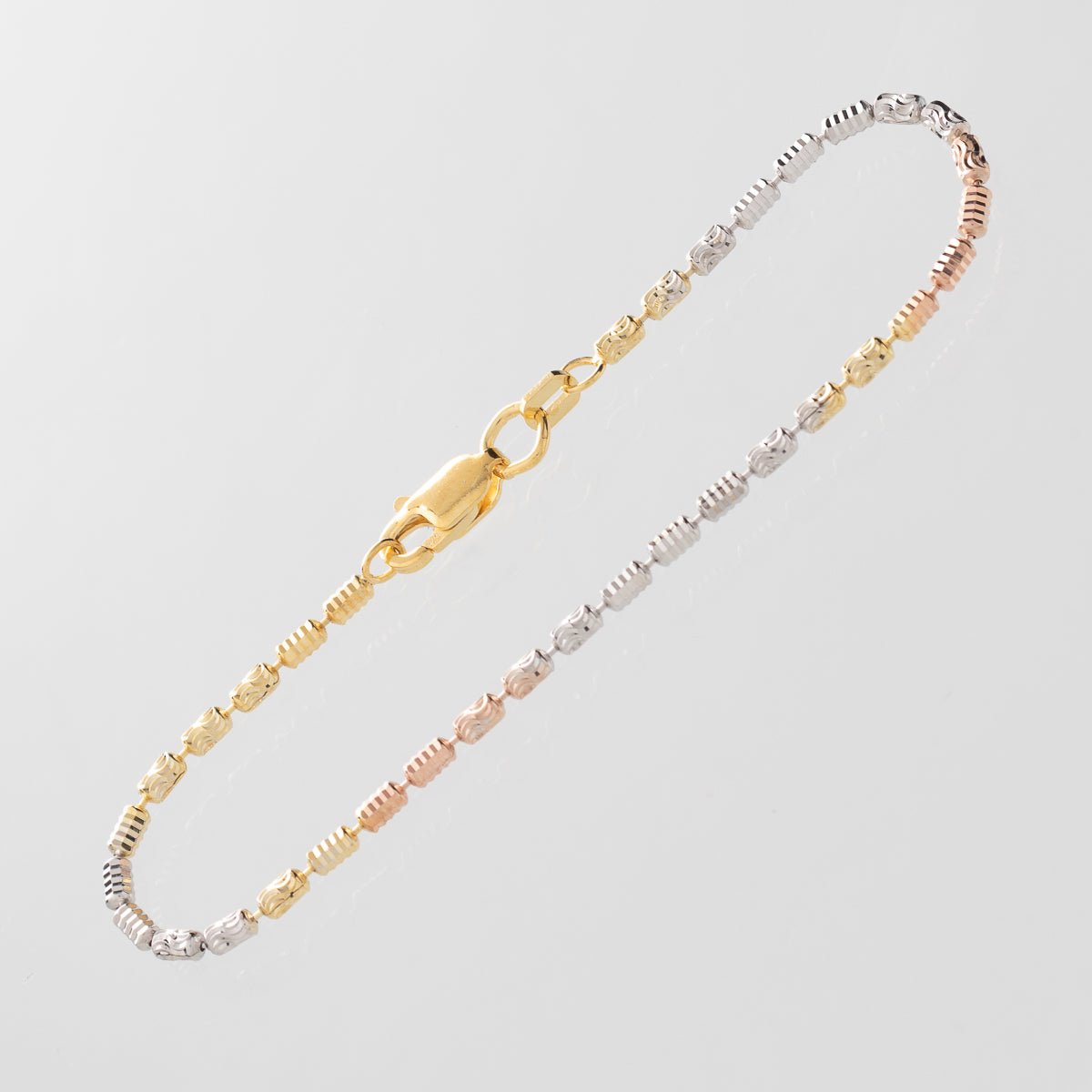 Pulsera Barril Tres Tonos 16 cm - Vibrantto Joyas y Accesorios-55071