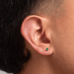 Topo Redondo Verde 3mm 6 Puntas - Vibrantto Joyas y Accesorios - OC34743-2