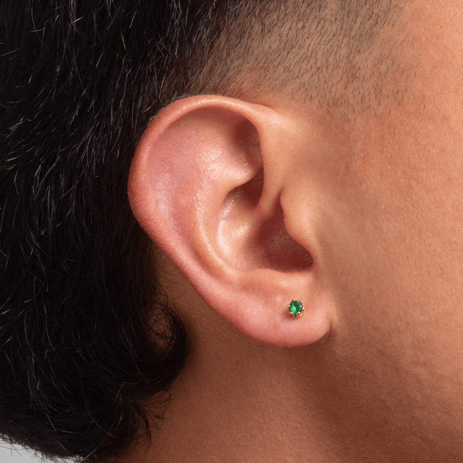 Topo Redondo Verde 3mm 6 Puntas - Vibrantto Joyas y Accesorios - OC34743-2