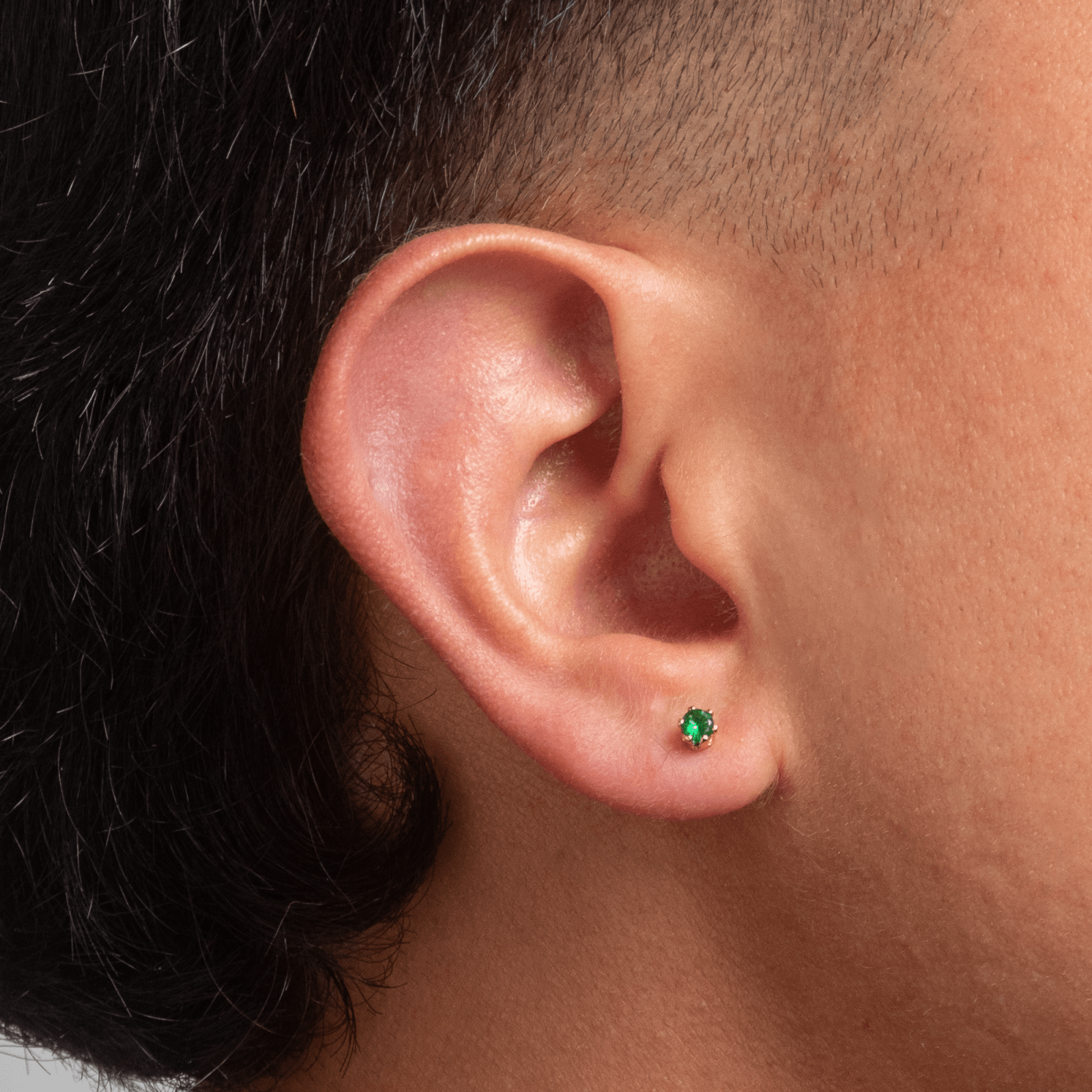 Topo Redondo Verde 3mm 6 Puntas - Vibrantto Joyas y Accesorios - OC34743-2