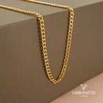 Cadena Cubana 3 mm 45 cm  3. Oro Laminado 18k - Vibrantto.com - Colombia