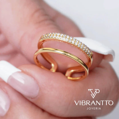 Anillo Dreamer Ajustable 3. Oro Laminado 18k - Vibrantto.com - Colombia