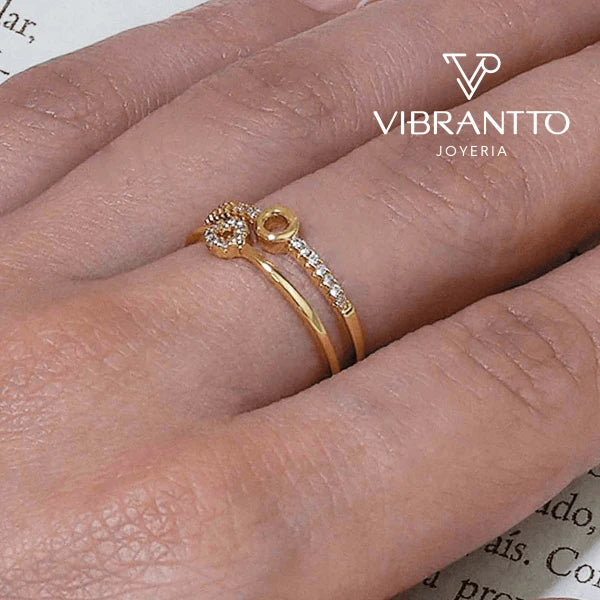 Anillo DC Ajustable 2. Oro Laminado 18k - Vibrantto.com - Colombia