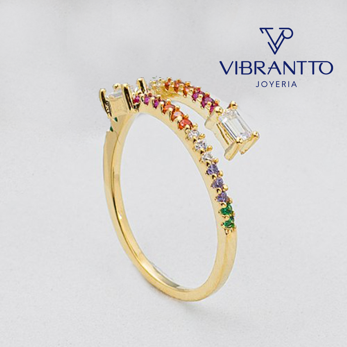 Anillo Sunrises Ajustable  1. Oro Laminado 18k - Vibrantto.com - Colombia