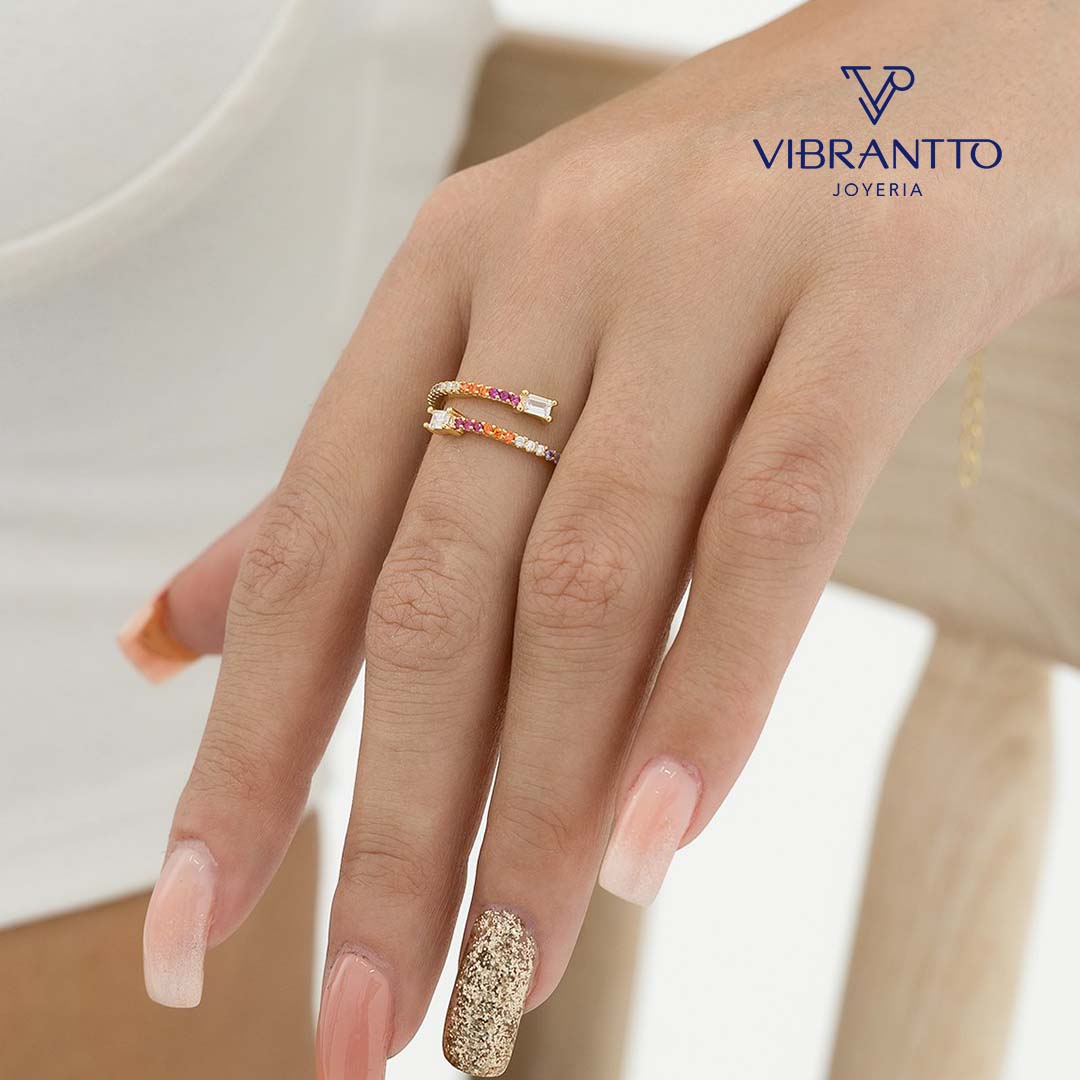 Anillo Sunrises Ajustable  2. Oro Laminado 18k - Vibrantto.com - Colombia