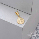 Medalla San Benito mini 1. Oro Laminado 18k - Vibrantto.com - Colombia