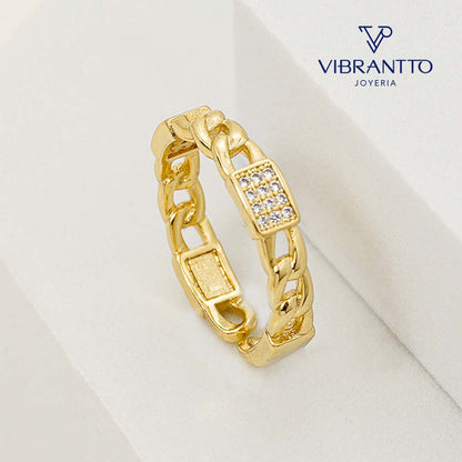 Anillo Powerfull Ajustable 1. Oro Laminado 18k - Vibrantto.com - Colombia