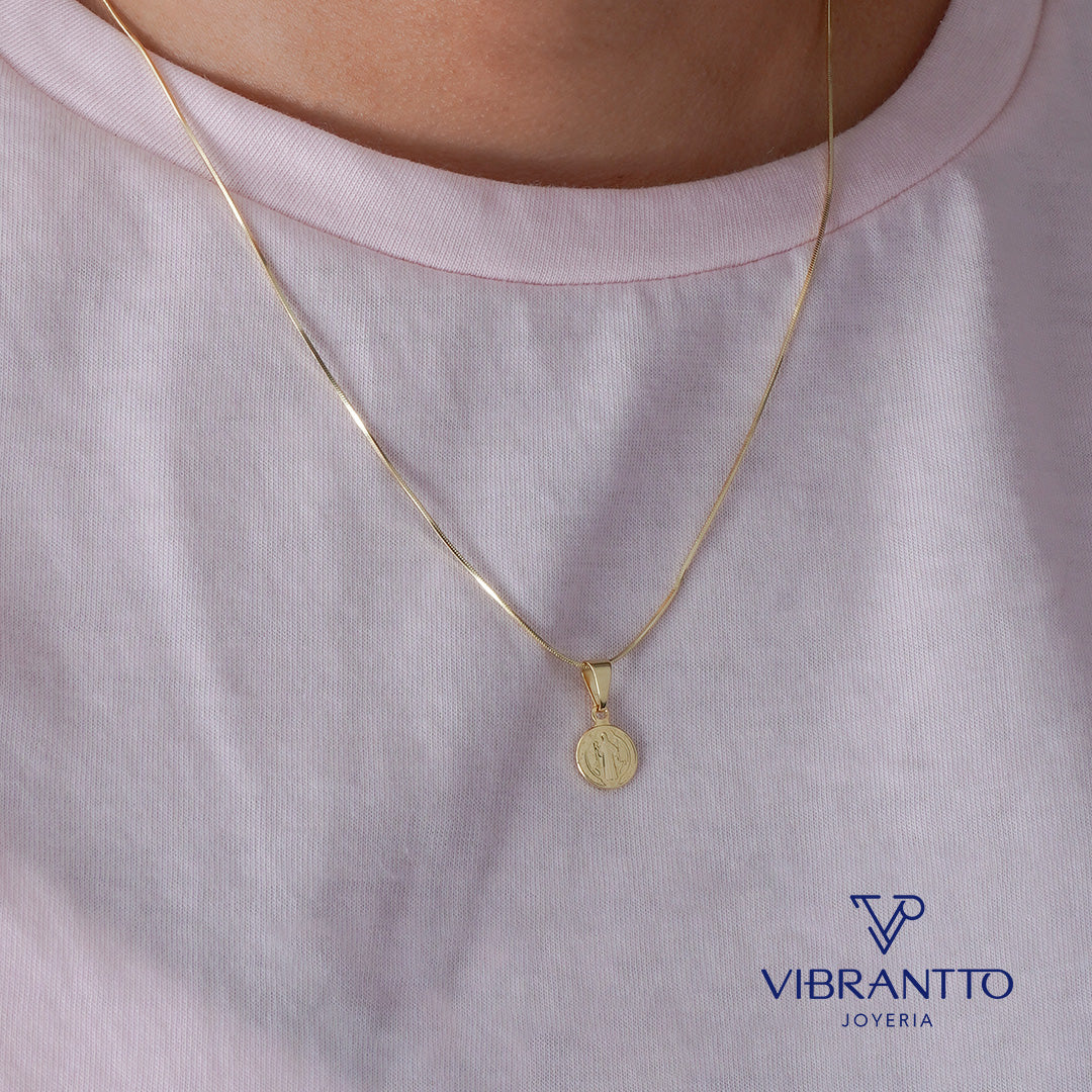 Medalla San Benito mini 2. Oro Laminado 18k - Vibrantto.com - Colombia