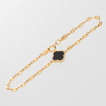 Pulsera Marinera con Trebol Negro 17 cm - Vibrantto Joyas y Accesorios - P116