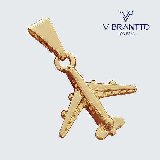 Dije Avión 1. Oro Laminado 18k - Vibrantto.com - Colombia