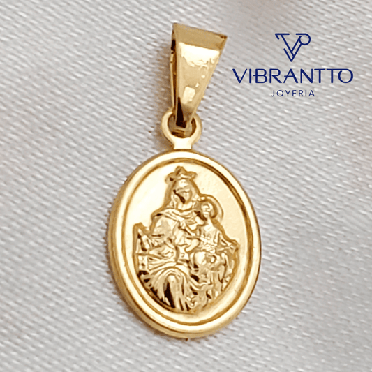 Medalla Virgen del Carmen 1. Oro Laminado 18k - Vibrantto.com - Colombia