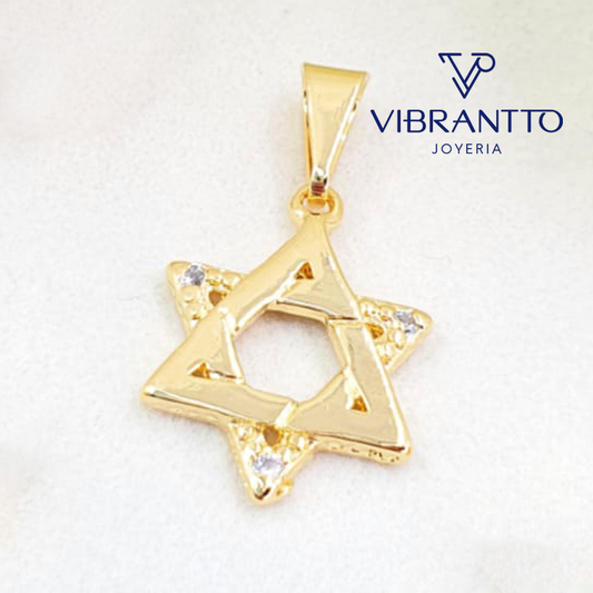 Dije Estrella de David 1. Oro Laminado 18k - Vibrantto.com - Colombia