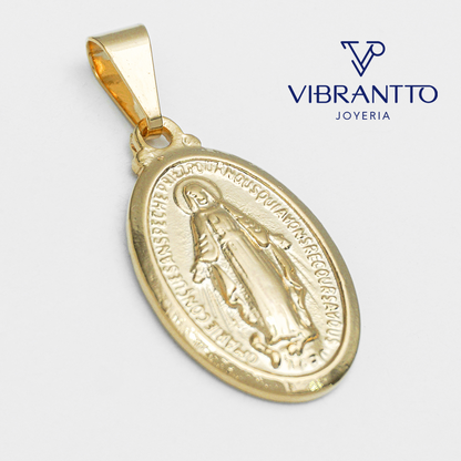 Medalla Virgen Milagrosa mediana 1. Oro Laminado 18k - Vibrantto.com - Colombia