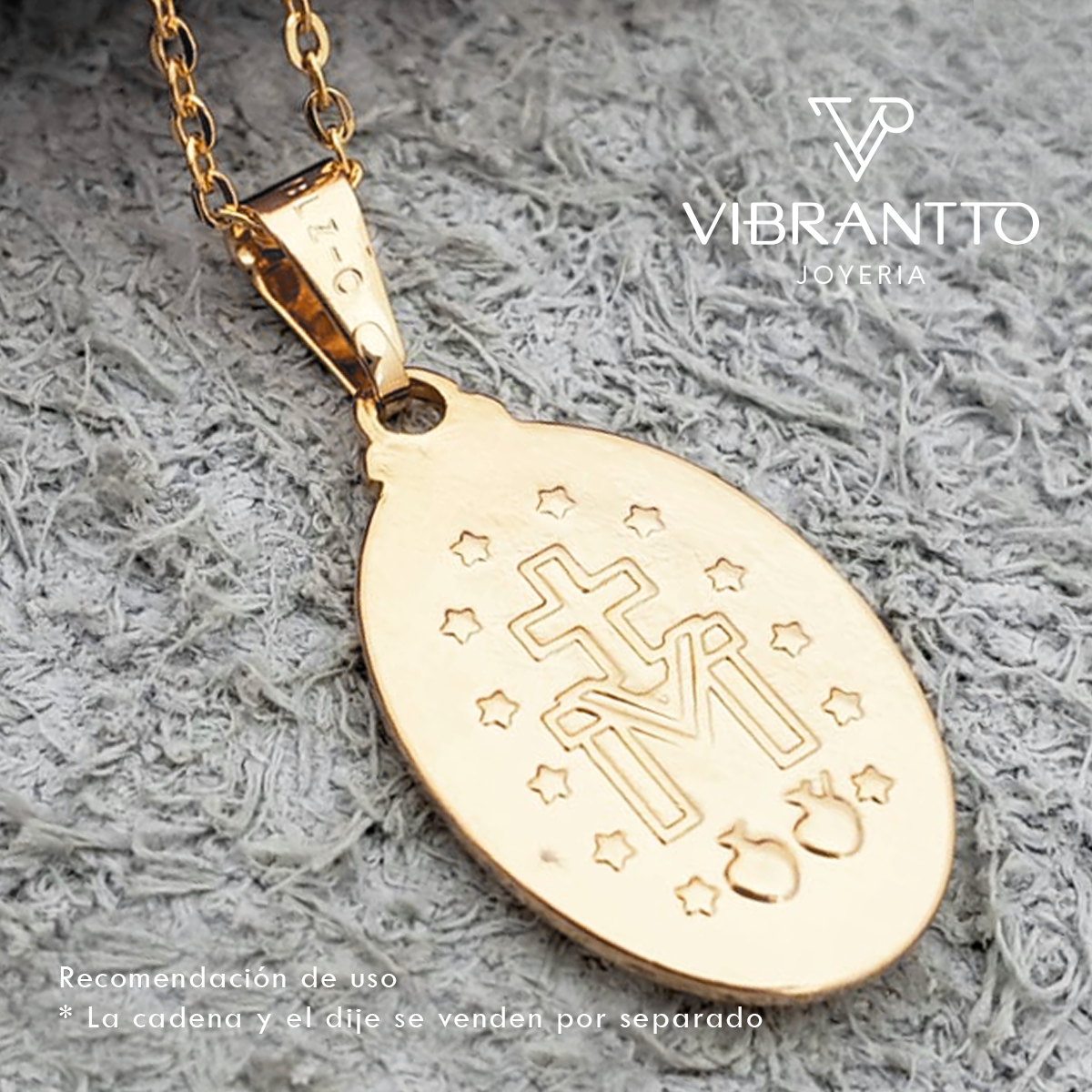 Medalla Virgen Milagrosa mediana 3. Oro Laminado 18k - Vibrantto.com - Colombia