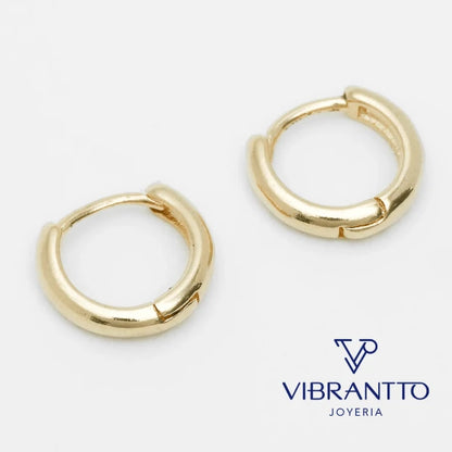 Candonga Lisa Clic 1.2 cm 1. Oro Laminado 18k - Vibrantto.com - Colombia