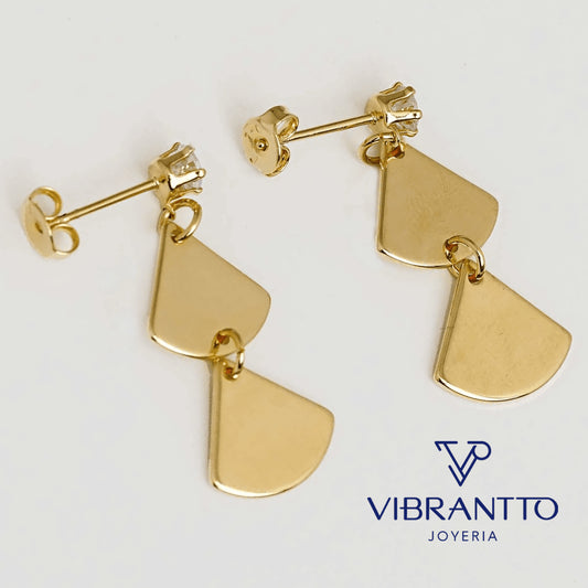 Arete Colgante Egipcio 1. Oro Laminado 18k - Vibrantto.com - Colombia