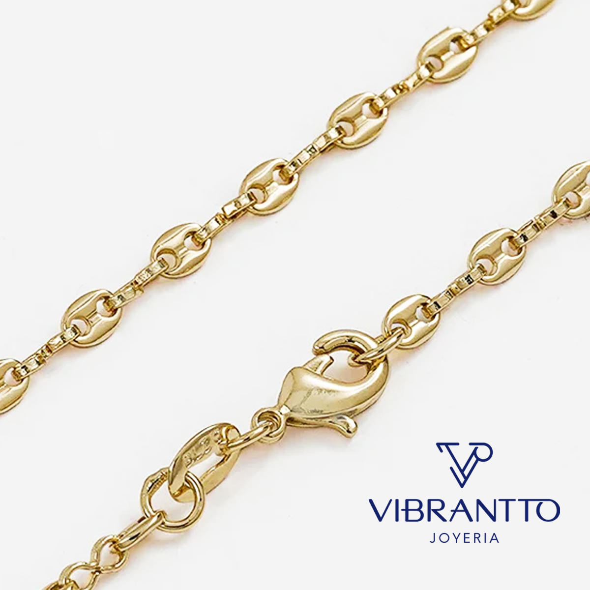 Cadena Marinera Delgada 1. Oro Laminado 18k - Vibrantto.com - Colombia