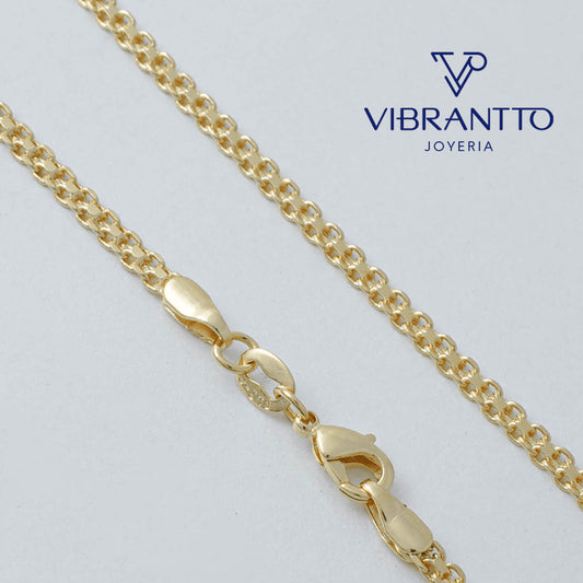 Cadena Tejido Chino 1. Oro Laminado 18k - Vibrantto.com - Colombia