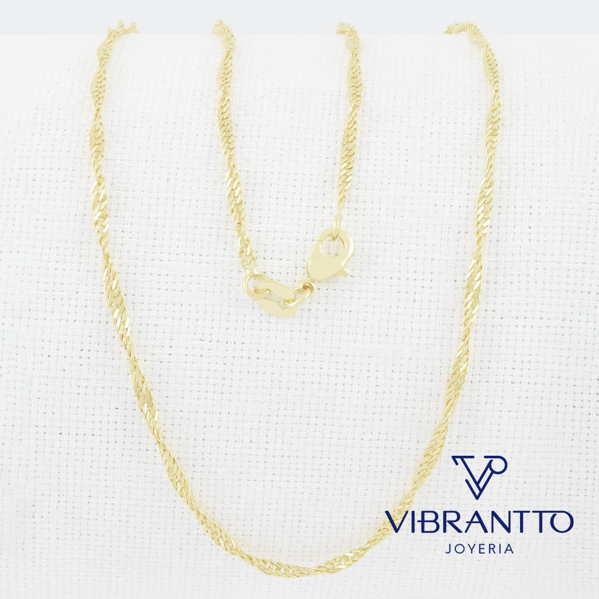 Cadena Singapur delgada 45 cm 4. Oro Laminado 18k - Vibrantto.com - Colombia