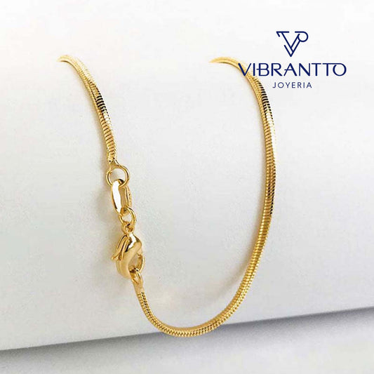Tobillera Serpiente 25 cm 1. Oro Laminado 18k - Vibrantto.com - Colombia
