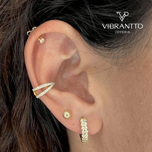 Set x 3 Aretes + Earcuff Solitario