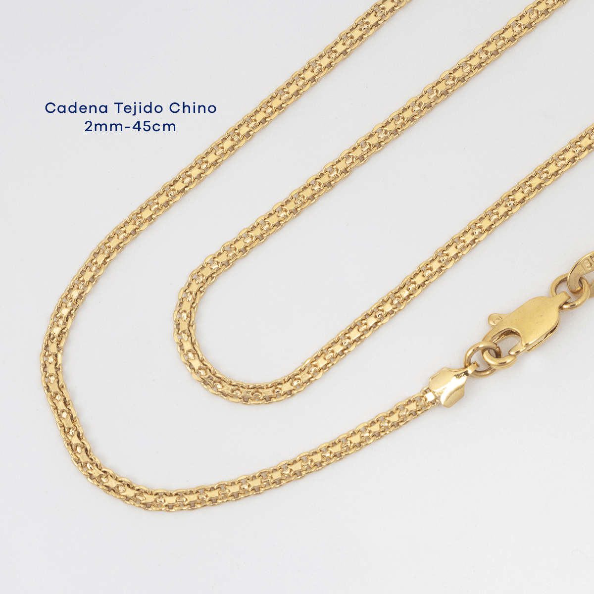 Cadena Tejido Chino 2mm - 45cm - Vibrantto Joyas y Accesorios - OC46490
