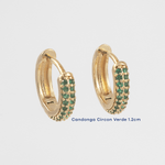 Candonga Circon Verde 1.2cm - Vibrantto Joyería - AC597